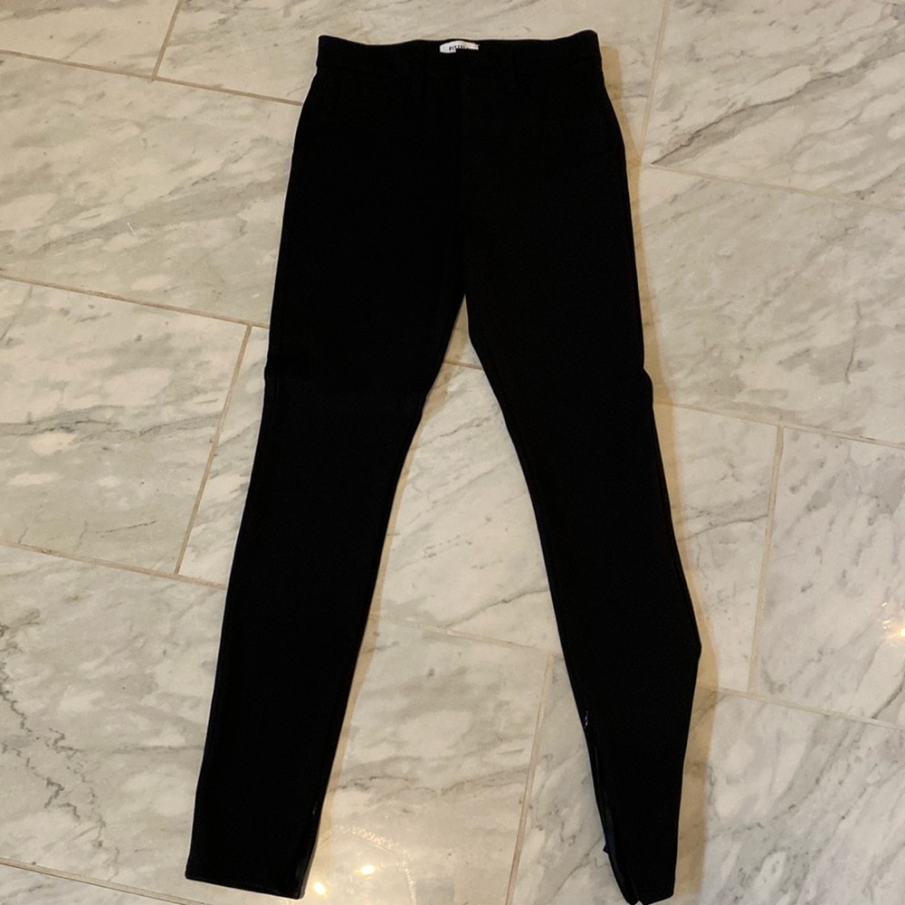 Pistola high waisted ponte pant with ankle zipper